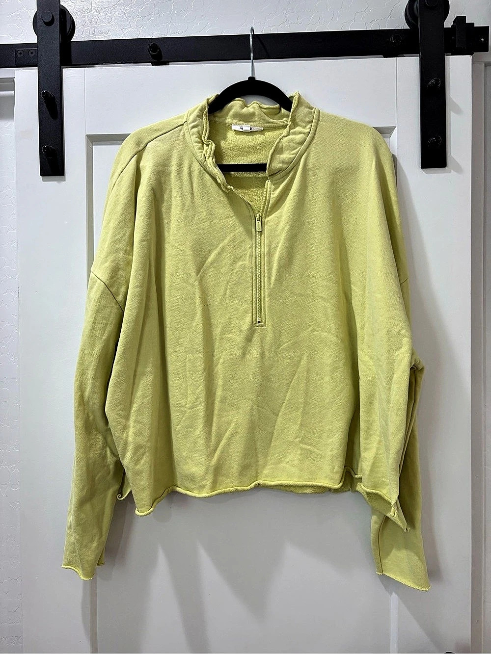 Splendid Half-Zip Pullover Yellow Size XL